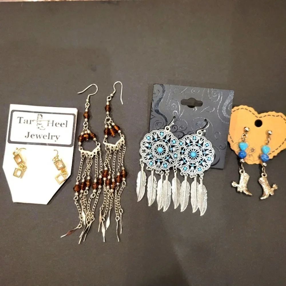 Southwestern Bundle of 4 Pairs of Earrings